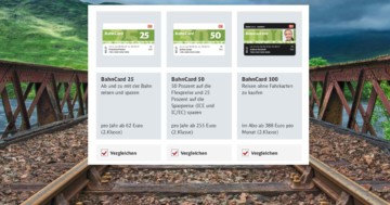 BahnCard Kosten Vergleich BahnCard 25 50 100