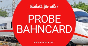 Probe BahnCard der Deutschen Bahn