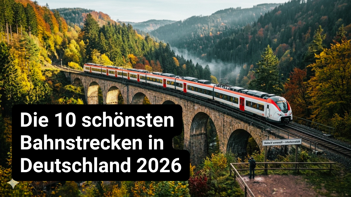 Die 10 schönsten Bahnstrecken in Deutschland 2026