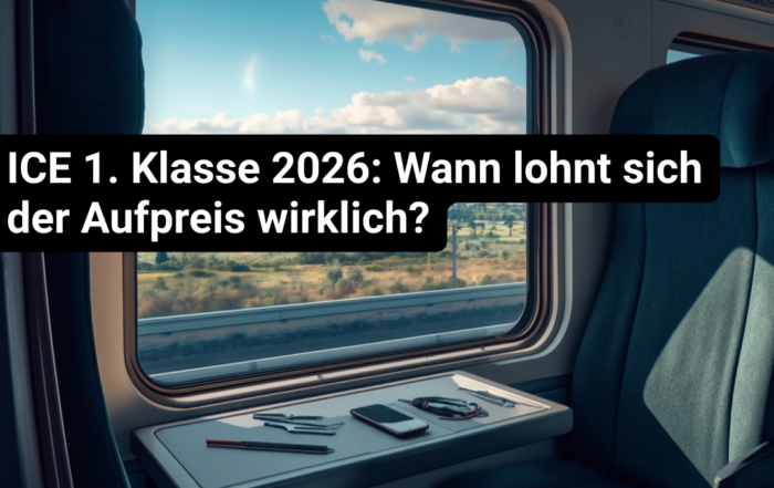 ICE 1. Klasse 2026: Wann lohnt sich der Aufpreis wirklich?